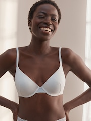 Cream Pad Full Cup Ultimate Comfort Premium Lace & Micro Modal Bra - Image 1 of 6