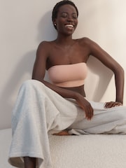 White/Pink/Khaki Cotton Rich Bandeau Ultimate Comfort Bras 3 Pack - Image 5 of 5