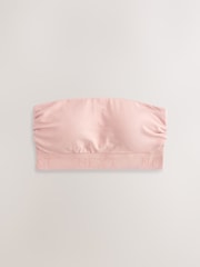 White/Pink/Khaki Cotton Rich Bandeau Ultimate Comfort Bras 3 Pack - Image 8 of 12
