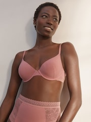 Taupe Pad Full Cup Ultimate Comfort Premium Lace & Micro Modal Bra - Image 1 of 5