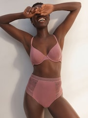 Taupe Pad Full Cup Ultimate Comfort Premium Lace & Micro Modal Bra - Image 4 of 5