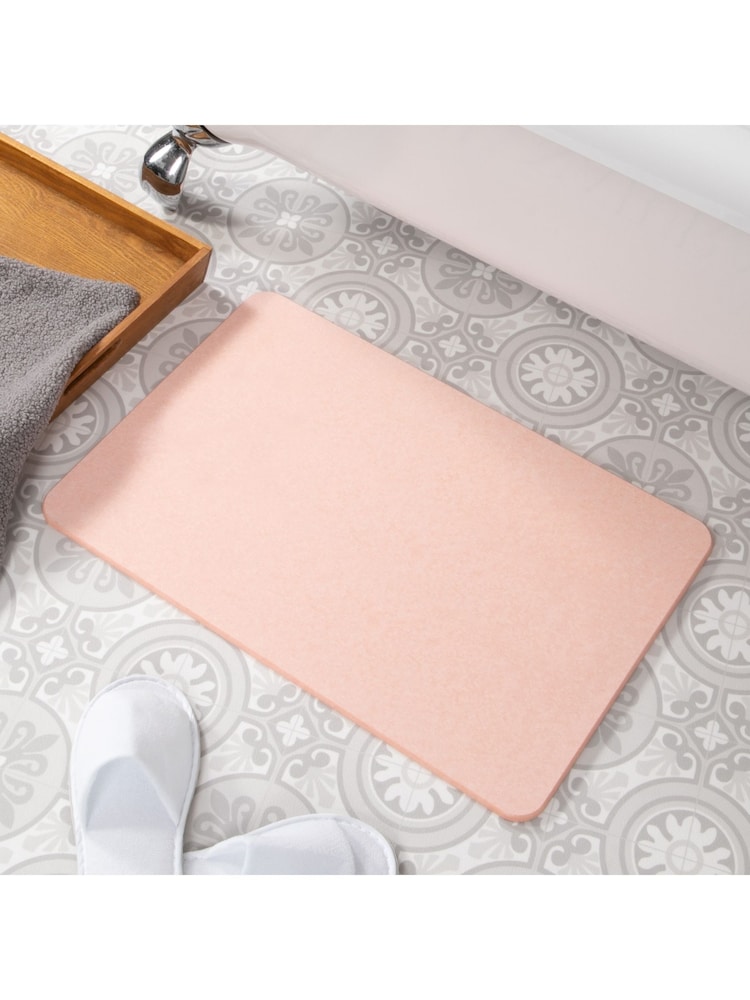 Artsy Mats Pink Pink Stone Non Slip Bath Mat - Image 1 of 2
