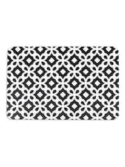 Artsy Mats White Black Pattern White Stone Non Slip Bath Mat - Image 5 of 5