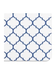 Artsy Mats Blue Trellis White Stone Non Slip Bath Mat - Image 4 of 5