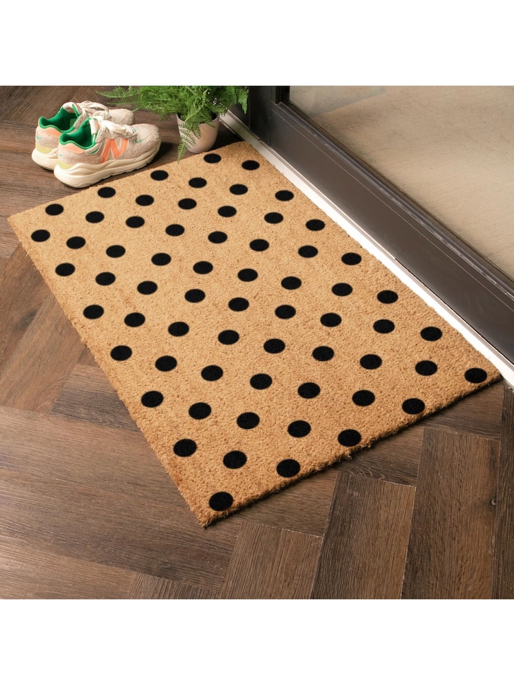 Artsy Mats Natural/Black Country Home Dots Doormat - Image 2 of 12
