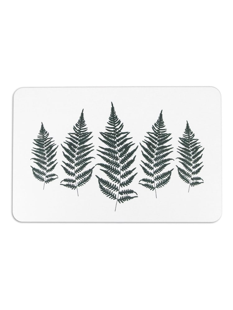 Artsy Mats Fern Leaf White Stone Non Slip Bath Mat - Image 5 of 5