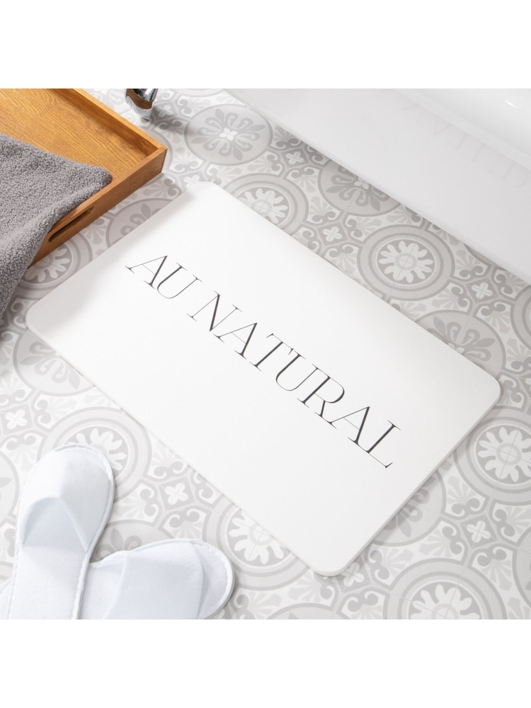 Artsy Mats Au Natural White Stone Non Slip Bath Mat - Image 1 of 5