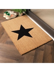 Artsy Mats Natural/Black Country Home Star Extra Large Doormat - Image 2 of 12