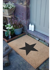 Artsy Mats Natural/Black Country Home Star Extra Large Doormat - Image 3 of 12
