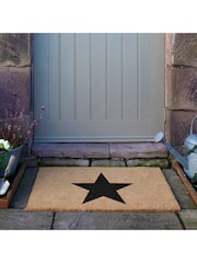 Artsy Mats Natural/Black Country Home Star Extra Large Doormat - Image 4 of 12