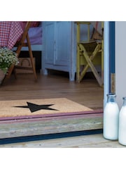 Artsy Mats Natural/Black Country Home Star Extra Large Doormat - Image 6 of 12