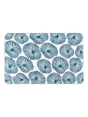 Artsy Mats Blue Swirl White Stone Non Slip Bath Mat - Image 2 of 5