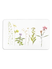 Artsy Mats White Pressed Flowers Stone Non Slip Bath Mat - Image 2 of 2