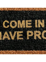 Artsy Mats Natural/Black Glitter Come in if you have Doormat - Image 8 of 9