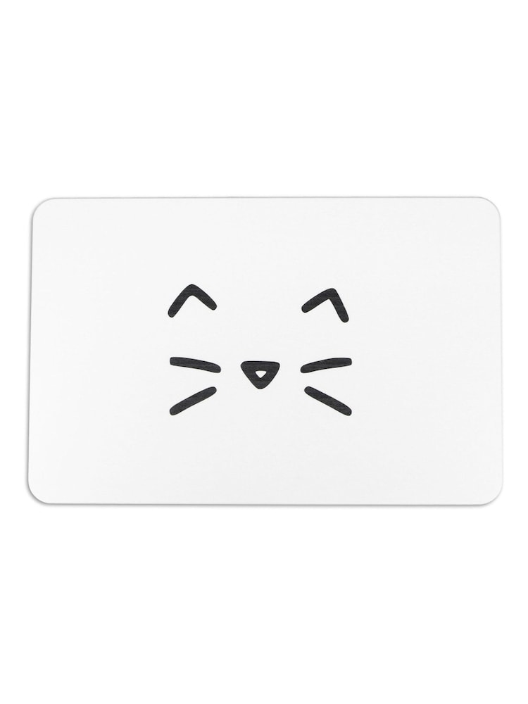 Artsy Mats Cat White Stone Non Slip Bath Mat - Image 2 of 5