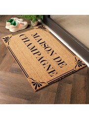 Artsy Mats Natural/Black Country Home Maison De Champagne Extra Large Doormat - Image 2 of 12