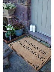 Artsy Mats Natural/Black Country Home Maison De Champagne Extra Large Doormat - Image 4 of 12