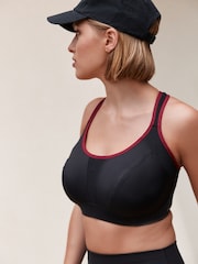 Black F-K Ultimate Support Cushioned Comfort Wired High Impact Sports Bra - Image 1 of 11