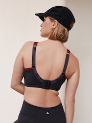 Black F-K Ultimate Support Cushioned Comfort Wired High Impact Sports Bra - Image 4 of 11