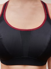 Black F-K Ultimate Support Cushioned Comfort Wired High Impact Sports Bra - Image 6 of 11