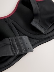 Black F-K Ultimate Support Cushioned Comfort Wired High Impact Sports Bra - Image 9 of 11