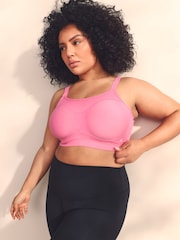 Pink - Ultimate Support Dry Tech – Minimizer-Sport-BH ohne Polsterung, mit Bügeln, für hohe Belastung - Bild 1 von 3