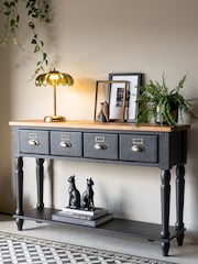 Rockett St George Black Apothecary Style Console Table - Image 1 of 8