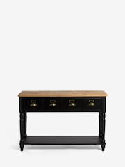 Rockett St George Black Apothecary Style Console Table - Image 4 of 8
