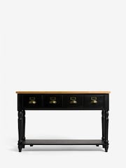 Rockett St George Black Apothecary Style Console Table - Image 5 of 8