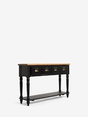 Rockett St George Black Apothecary Style Console Table - Image 6 of 8