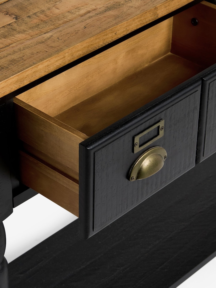 Rockett St George Black Apothecary Style Console Table - Image 8 of 8