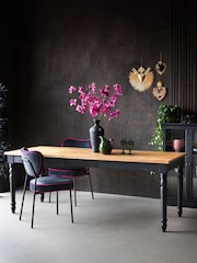 Rockett St George Black Apothecary Style 6 Seater 6 to 8 Seater Dining Table - Image 1 of 7