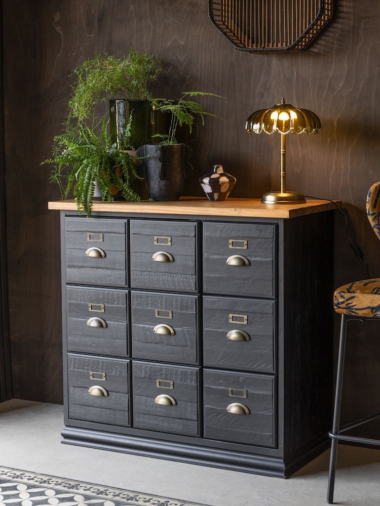 Rockett St George Black Large Apothecary Style Small Sideboard - Image 1 of 8