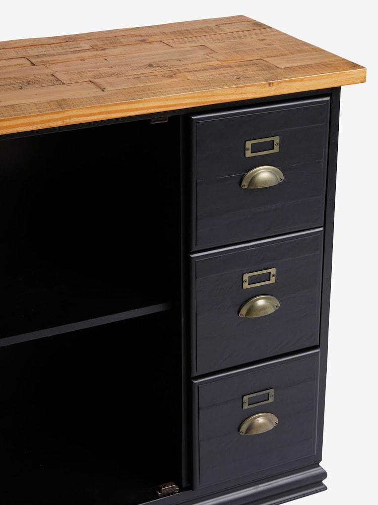 Rockett St George Black Large Apothecary Style Small Sideboard - Image 8 of 8