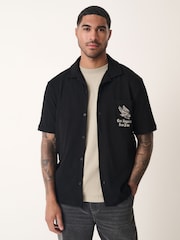Black Tattoo Graphic Jersey Shirt - Image 4 of 5