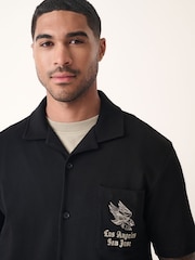 Black Tattoo Graphic Jersey Shirt - Image 5 of 5