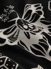 Black Tattoo Graphic Jersey Shirt - Image 8 of 9