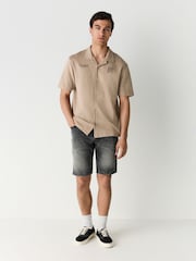 Stone Brown Graphic Jersey Shirt - Image 2 of 10