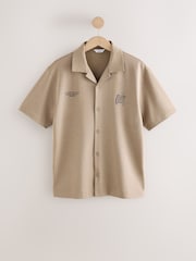 Stone Brown Graphic Jersey Shirt - Image 7 of 10