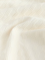 بيج فاتح كريم - Textured Cuban Collar 100% Cotton Polo Shirt - صورة 7 من 8