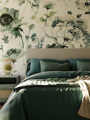 Art For The Home Pale Blue Watercolour Floral Fixed Size 4M Mural - Image 1 of 3