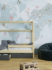 Art For The Home Grey Whole Wide World Fixed Size 4M Mural - Image 1 of 3