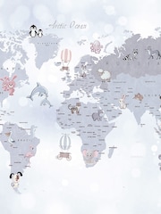 Art For The Home Grey Whole Wide World Fixed Size 4M Mural - Image 2 of 3