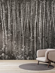 Art For The Home Charcoal Painterly Woods Fixed Size 3M Mural - Image 5 of 5