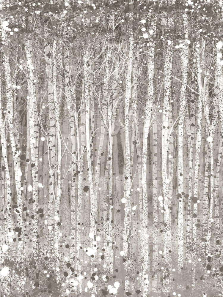 Art For The Home Grey Painterly Woods Fixed Size 3M Mural - Image 2 of 5