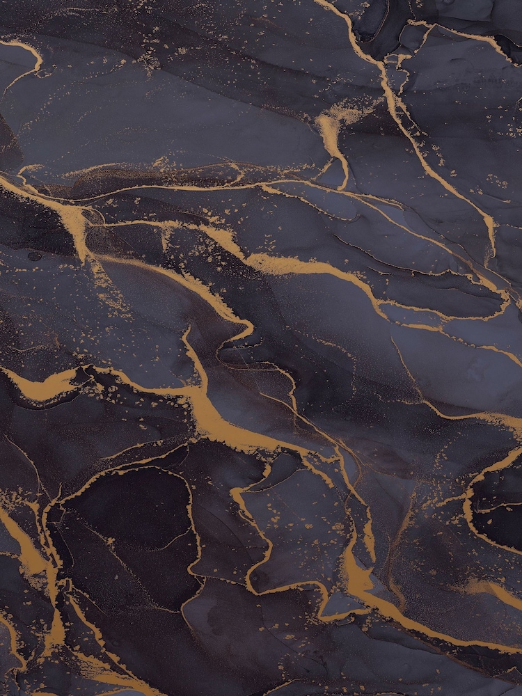 Art For The Home Navy Gold Marble Fixed Size 3M Mural - Image 2 of 5