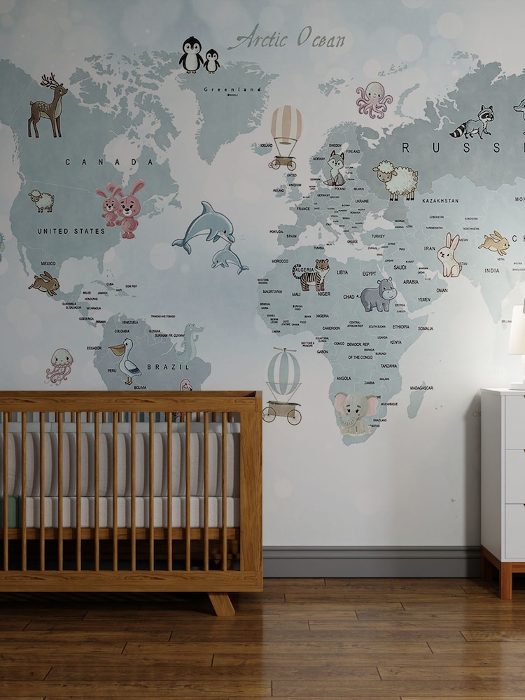 Art For The Home Blue Whole Wide World Fixed Size 4M Mural - Image 1 of 3