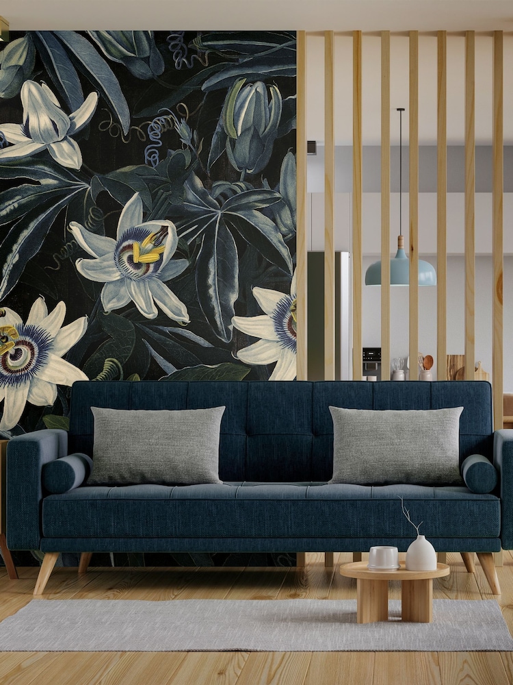 Art For The Home Navy Midnight Flora Fixed Size 2M Mural - Image 1 of 4 Art For The Home Navy Midnight Flora Fixed Size 2M Mural - Image 1 of 4