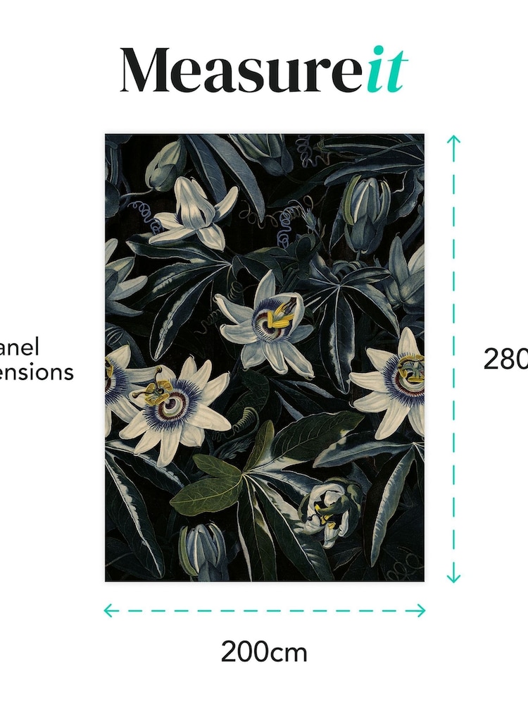 Art For The Home Navy Midnight Flora Fixed Size 2M Mural - Image 4 of 4 Art For The Home Navy Midnight Flora Fixed Size 2M Mural - Image 4 of 4