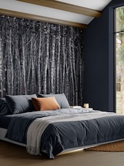Art For The Home Navy Painterly Woods Fixed Size 3M Mural - Image 1 of 5
